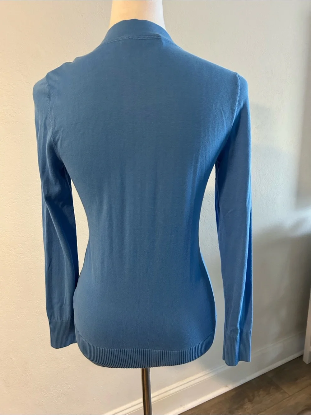 Tory Burch “Simone “Light Blue V-Neck Button Front
